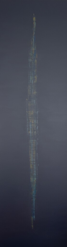 <span>Darkness is not always dark </span><br>Acrylic on canvas<br>21'' x 62''